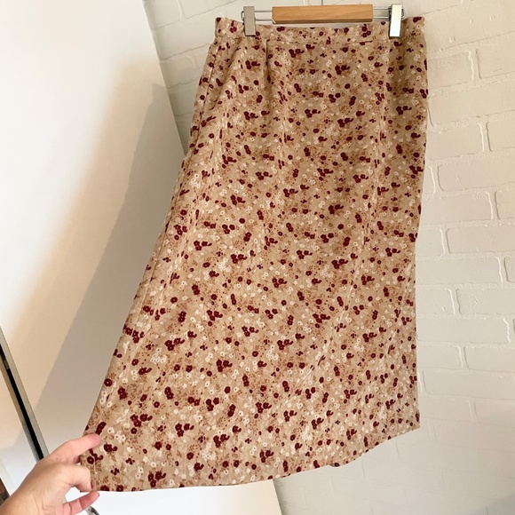 Vintage 2 pieces set skirt Blouse Button down floral print Coquette Sz 16 - Picture 11 of 11